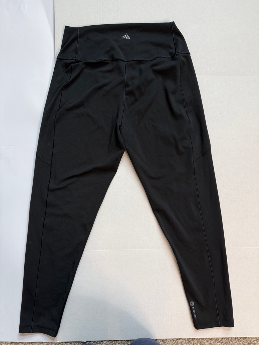 Adidas High-Rise Workout Leggings Cropped Black size Large - Picture 10 of 13